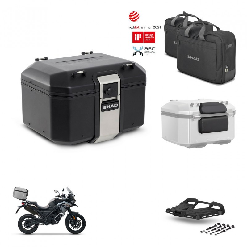 SHAD Rear trunk + mounting bracket grill accessories TR48 TERRA BLACK EDITION KIT-453571
