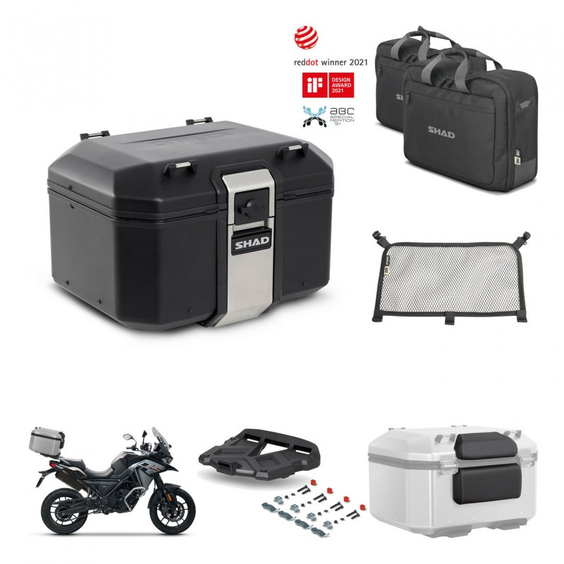 SHAD Rear trunk + mounting bracket grill accessories TR48 TERRA BLACK EDITION KIT-453580