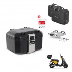 SHAD Baul trasero + soporte montaje parrilla accesorios TR48 TERRA BLACK EDITION KIT-453585