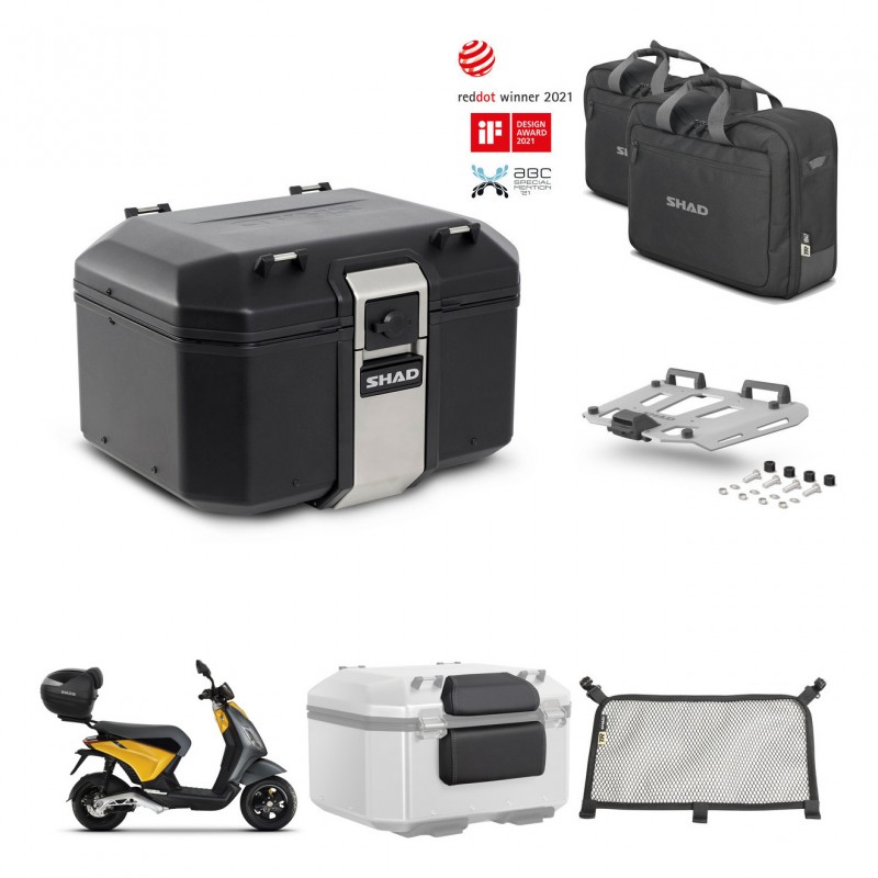 SHAD Rear trunk + mounting bracket grill accessories TR48 TERRA BLACK EDITION KIT-453588