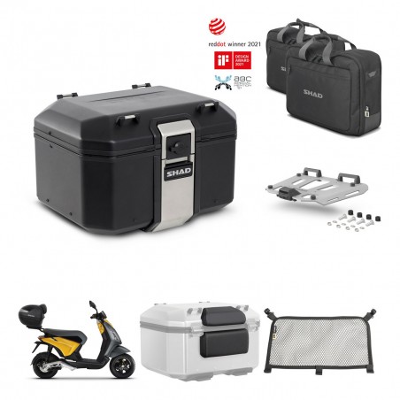 SHAD Baul trasero + soporte montaje parrilla accesorios TR48 TERRA BLACK EDITION KIT-453588