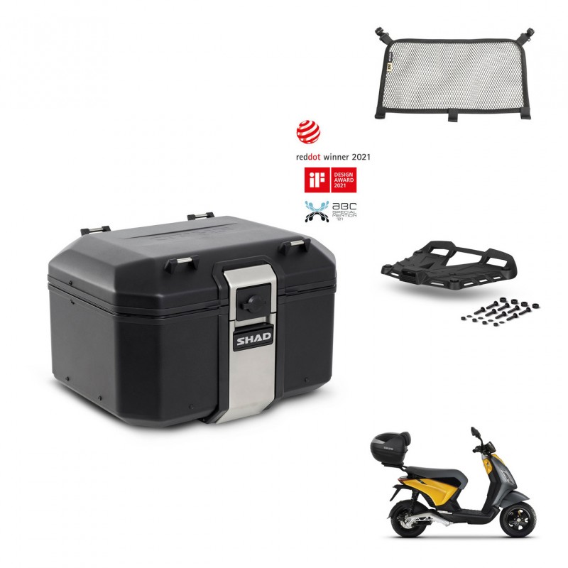 SHAD Rear trunk + mounting bracket grill accessories TR48 TERRA BLACK EDITION KIT-453591