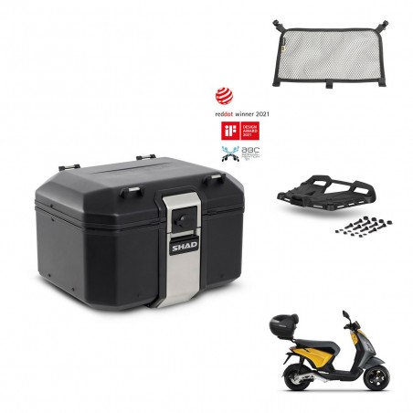 SHAD Baul trasero + soporte montaje parrilla accesorios TR48 TERRA BLACK EDITION KIT-453591