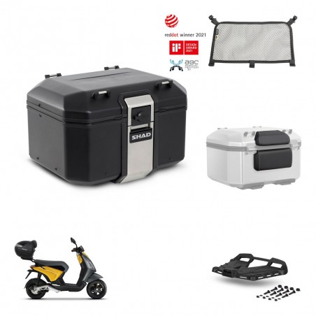 SHAD Baul trasero + soporte montaje parrilla accesorios TR48 TERRA BLACK EDITION KIT-453592
