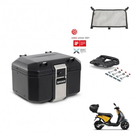 SHAD Baul trasero + soporte montaje parrilla accesorios TR48 TERRA BLACK EDITION KIT-453598