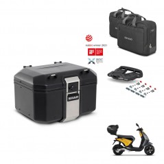 SHAD Rear trunk + mounting bracket grill accessories TR48 TERRA BLACK EDITION KIT-453600