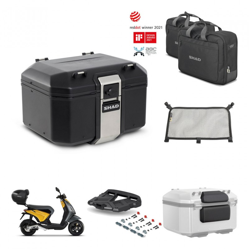 SHAD Rear trunk + mounting bracket grill accessories TR48 TERRA BLACK EDITION KIT-453603