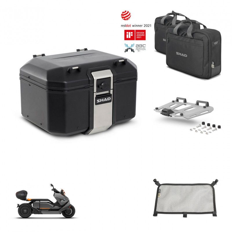 SHAD Rear trunk + mounting bracket grill accessories TR48 TERRA BLACK EDITION KIT-453610