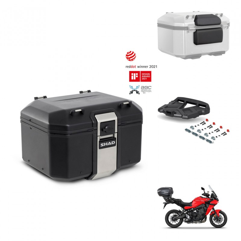 SHAD Rear trunk + mounting bracket grill accessories TR48 TERRA BLACK EDITION KIT-453643