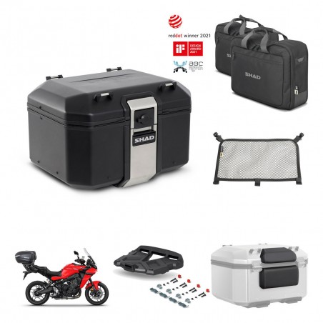 SHAD Baul trasero + soporte montaje parrilla accesorios TR48 TERRA BLACK EDITION KIT-453649