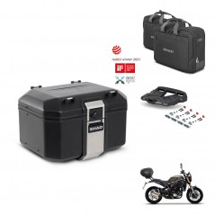 SHAD Baul trasero + soporte montaje parrilla accesorios TR48 TERRA BLACK EDITION KIT-453715