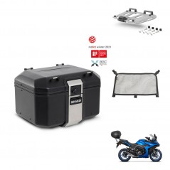 SHAD Baul trasero + soporte montaje parrilla accesorios TR48 TERRA BLACK EDITION KIT-453859