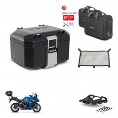 SHAD Rear trunk + mounting bracket grill accessories TR48 TERRA BLACK EDITION KIT-453871