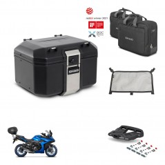 SHAD Rear trunk + mounting bracket grill accessories TR48 TERRA BLACK EDITION KIT-453878