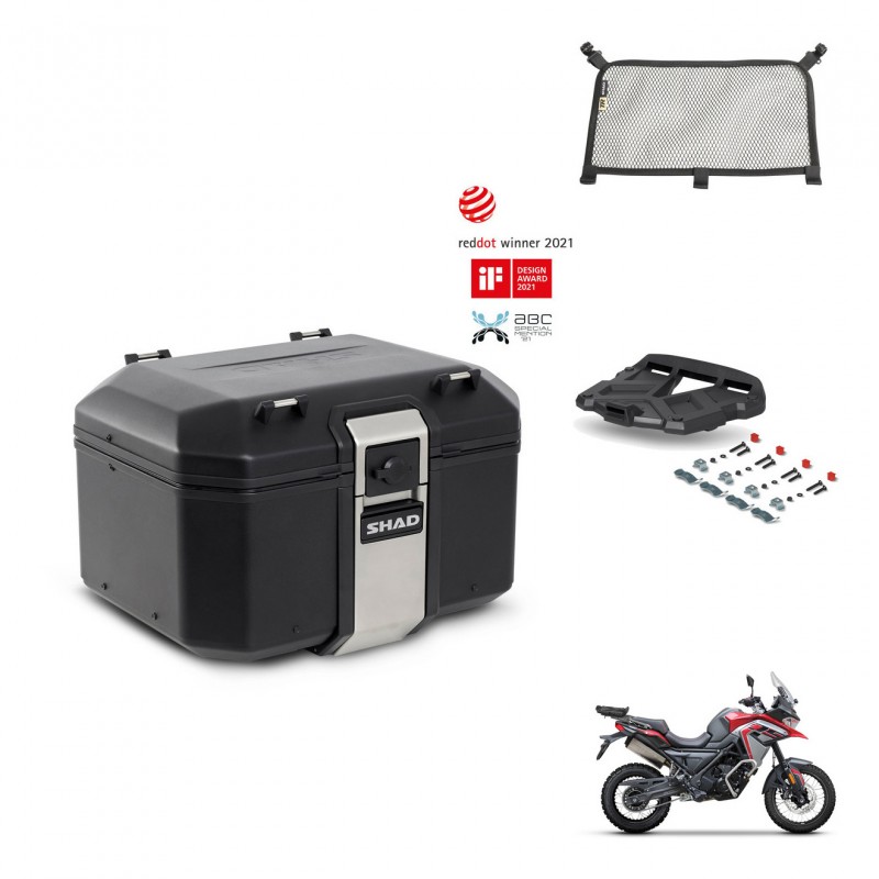 SHAD Rear trunk + mounting bracket grill accessories TR48 TERRA BLACK EDITION KIT-453920