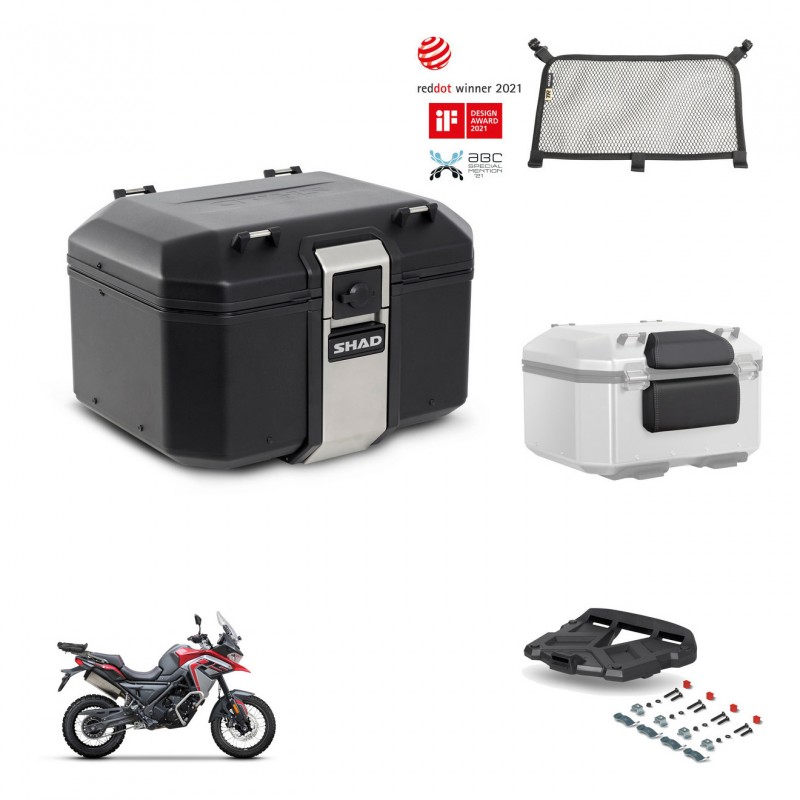 SHAD Rear trunk + mounting bracket grill accessories TR48 TERRA BLACK EDITION KIT-453921
