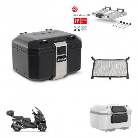 SHAD Baul trasero + soporte montaje parrilla accesorios TR48 TERRA BLACK EDITION KIT-453929