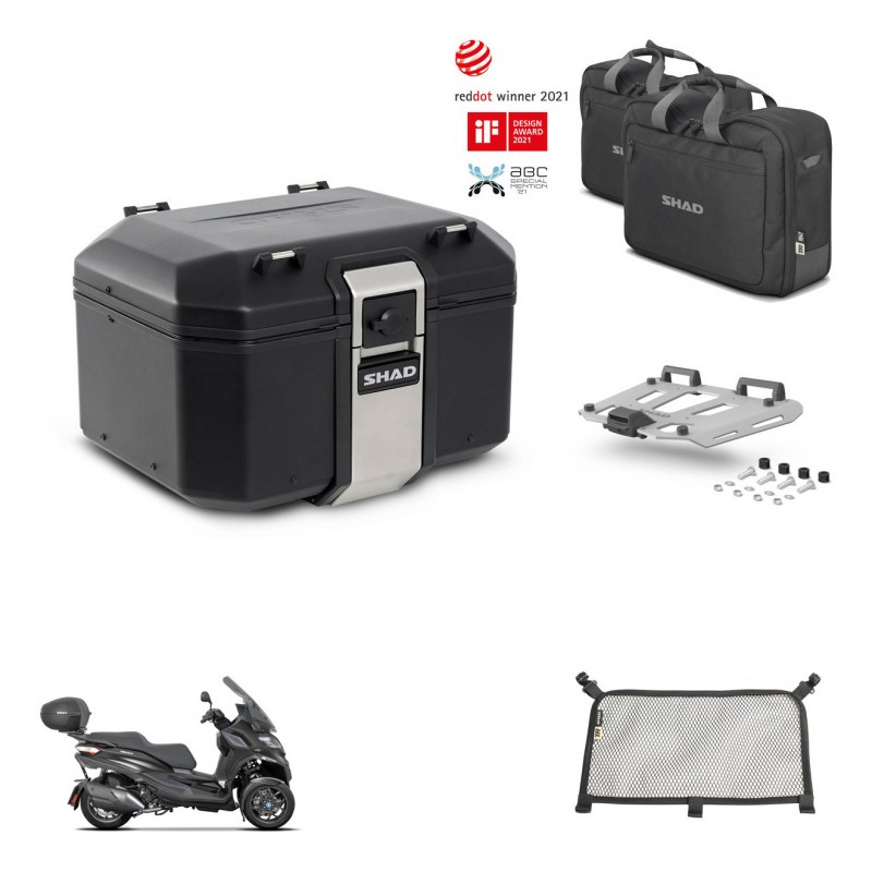 SHAD Rear trunk + mounting bracket grill accessories TR48 TERRA BLACK EDITION KIT-453932