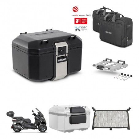 SHAD Baul trasero + soporte montaje parrilla accesorios TR48 TERRA BLACK EDITION KIT-453933