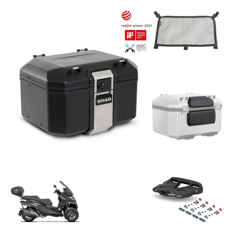 SHAD Rear trunk + mounting bracket grill accessories TR48 TERRA BLACK EDITION KIT-453944
