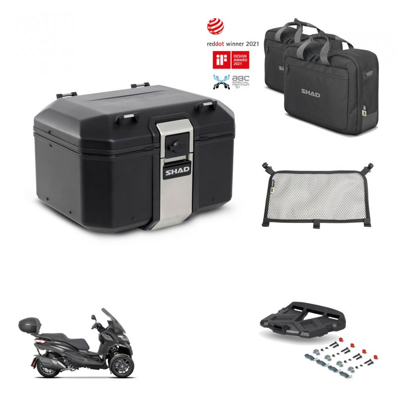 SHAD Rear trunk + mounting bracket grill accessories TR48 TERRA BLACK EDITION KIT-453947