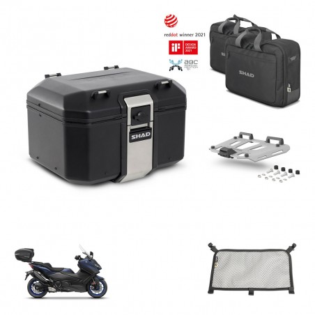 SHAD Rear trunk + mounting bracket grill accessories TR48 TERRA BLACK EDITION KIT-454001