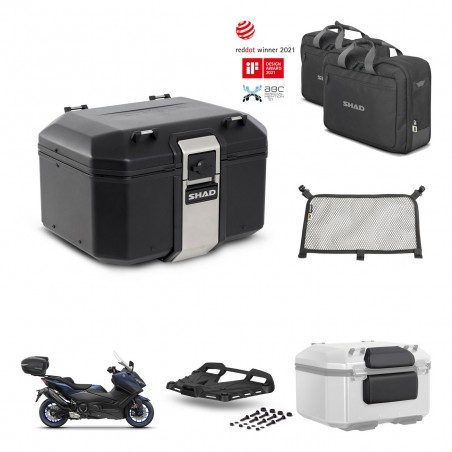 SHAD Rear trunk + mounting bracket grill accessories TR48 TERRA BLACK EDITION KIT-454010