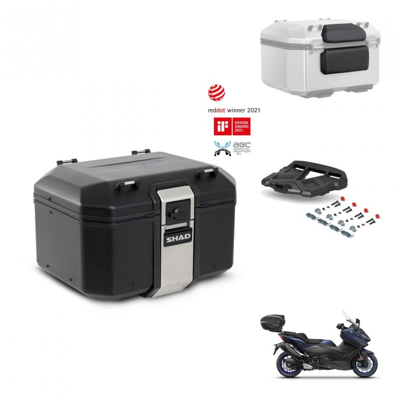SHAD Rear trunk + mounting bracket grill accessories TR48 TERRA BLACK EDITION KIT-454011