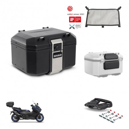 SHAD Rear trunk + mounting bracket grill accessories TR48 TERRA BLACK EDITION KIT-454013