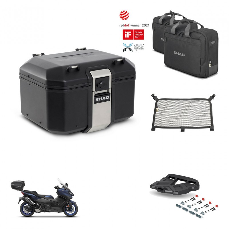 SHAD Rear trunk + mounting bracket grill accessories TR48 TERRA BLACK EDITION KIT-454016