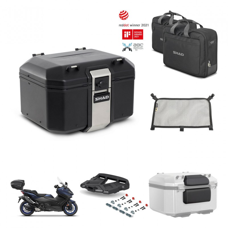 SHAD Rear trunk + mounting bracket grill accessories TR48 TERRA BLACK EDITION KIT-454017