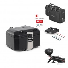 SHAD Rear trunk + mounting bracket grill accessories TR48 TERRA BLACK EDITION KIT-454037