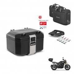 SHAD Rear trunk + mounting bracket grill accessories TR48 TERRA BLACK EDITION KIT-454129