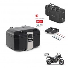 SHAD Rear trunk + mounting bracket grill accessories TR48 TERRA BLACK EDITION KIT-454152