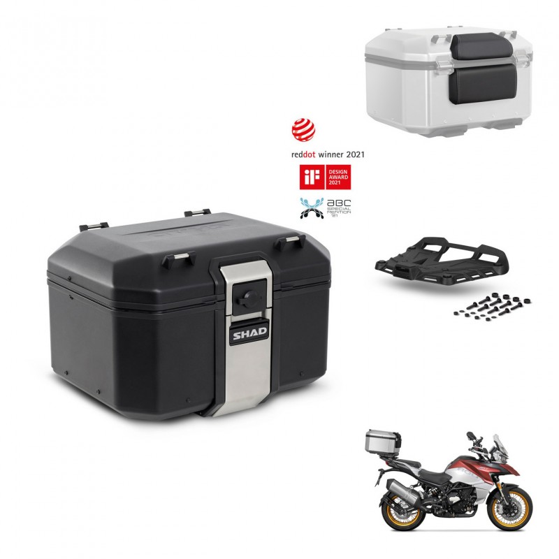 SHAD Rear trunk + mounting bracket grill accessories TR48 TERRA BLACK EDITION KIT-454188