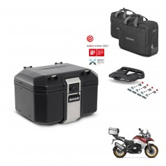 SHAD Rear trunk + mounting bracket grill accessories TR48 TERRA BLACK EDITION KIT-454198