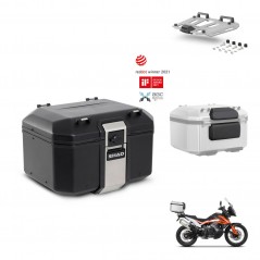 SHAD Rear trunk + mounting bracket grill accessories TR48 TERRA BLACK EDITION KIT-454295