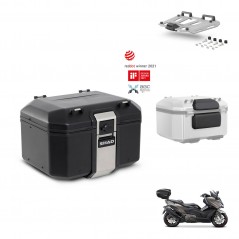 SHAD Baul trasero + soporte montaje parrilla accesorios TR48 TERRA BLACK EDITION KIT-454364