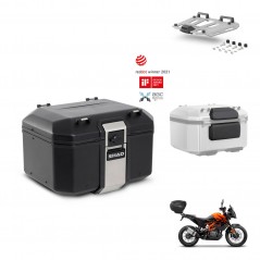 SHAD Baul trasero + soporte montaje parrilla accesorios TR48 TERRA BLACK EDITION KIT-454387