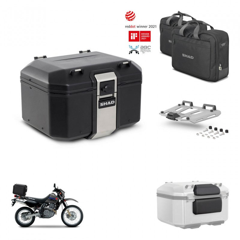 SHAD Rear trunk + mounting bracket grill accessories TR48 TERRA BLACK EDITION KIT-454437