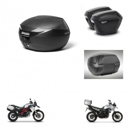 SHAD Maletas sh23 + soporte montaje baul SH39 carbon accesorios KIT-458284