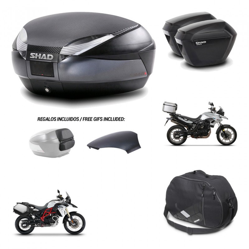 SHAD Suitcases sh23 + mounting bracket trunk SH48 backrest cover accessories 49 L KIT-458370