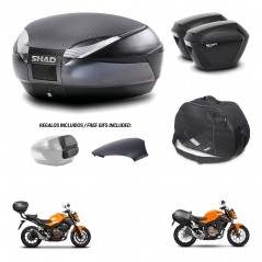 SHAD Suitcases sh23 + mounting bracket trunk SH48 backrest cover accessories 49 L KIT-458377