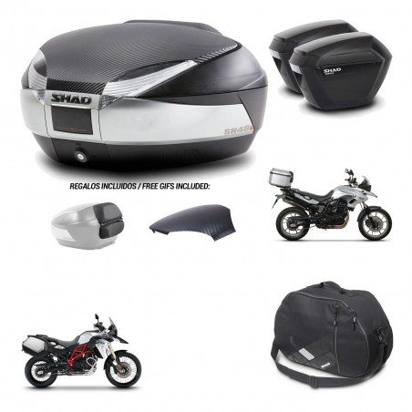 SHAD Maletas sh23 + soporte montaje baul SH48 tapa respaldo accesorios KIT-458384