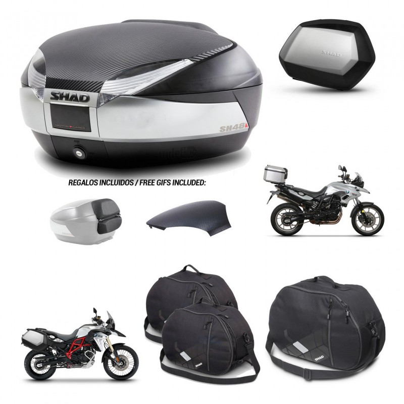 SHAD SH35 PREMIUM suitcases + mounting bracket SH48 trunk backrest cover accessories KIT-458386