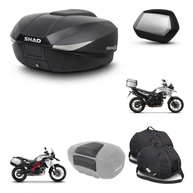 SHAD SH35 PREMIUM suitcases + mounting bracket SH58 trunk accessories KIT-458400
