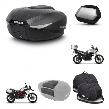 SHAD Maletas SH35 PREMIUM + soporte montaje baul SH58 accesorios KIT-458400