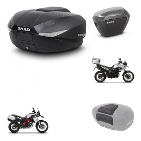 SHAD Maletas sh23 alu + soporte montaje baul SH58 accesorios KIT-458401