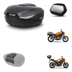 SHAD Maletas SH35 PREMIUM + soporte montaje baul SH58 accesorios KIT-458406