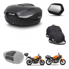 SHAD Maletas SH35 PREMIUM + soporte montaje baul SH58 accesorios KIT-458407
